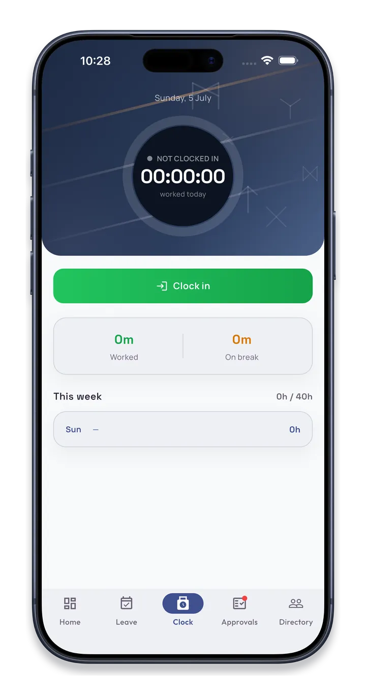 Clocking in on the iPhone app